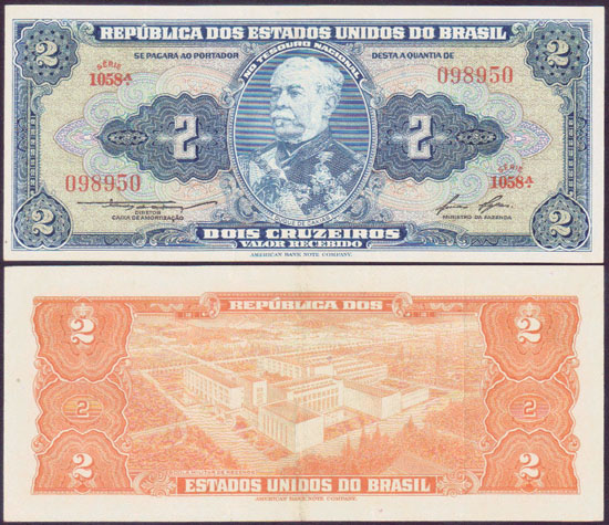 1954-58 Brazil 2 Cruzeiros L000024